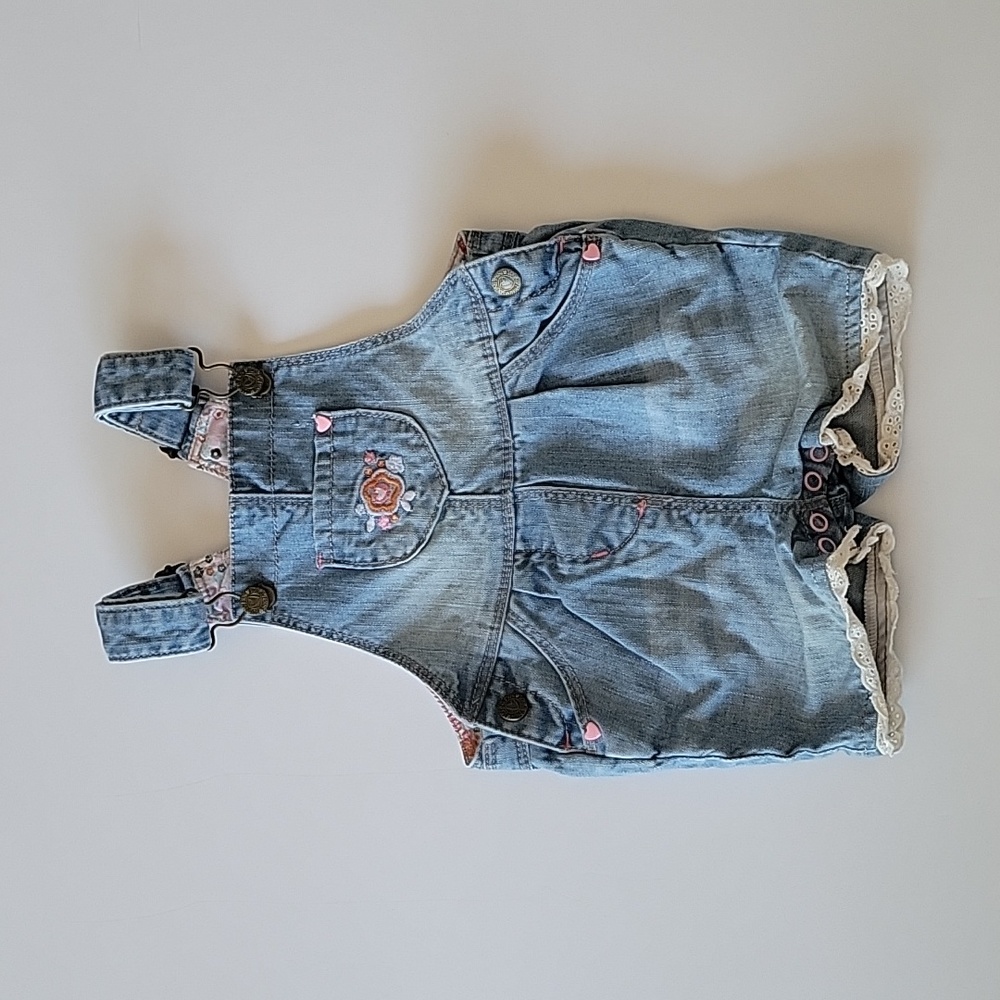 Souris Mini Girl Short Denim Overalls Jumpsuit - Picture 2 of 9